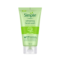 Simple Kind To Skin Refreshing Face Wash 150 ml | 100% soap-free gentle cleanser for sensitive, dry & oily skin, for women & men