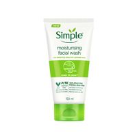Simple Kind To Skin Moisturising Facial Wash 150 ml for normal to dry skin | 100% soap-free gentle cleanser for women & men