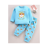 Babyhug Cotton Knit Full Sleeves Nightwear Pyjama Set Stripes Paw Patrol By Babyhug - Blue