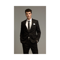 ELEGANT GLOSS BLACK SUIT BLAZER