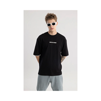 DREAMIQUE BLACK OVERSIZE GRAPHIC T-SHIRT