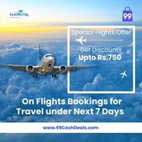 Special Flights Offer Get Discounts Upto Rs.750 on Flights Bookings for Travel under Next 7 Days
