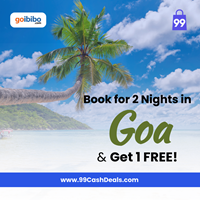 Book for 2 Nights in Goa & Get 1 FREE!