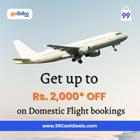 Get up to Rs. 2,000* OFF on Domestic Flight bookings