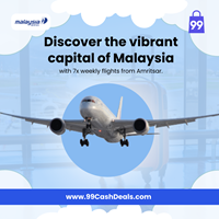 Discover the vibrant capital of Malaysia with 7x weekly flights from Amritsar starting Aug 2024.