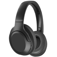 Promate Concord Wireless Headphones, Hi-Fi Active Noise Cancelling Over-Ear Wired/Wireless Bluetooth v5.3 Headset with Microphone, 27H Playtime, Foldable Design and 3.5mm.Black