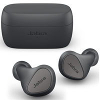 Jabra Elite 3 Bluetooth Truly Wireless In Ear Earbuds with Mic Noise Isolating with 4 Built-in for Clear Calls, Rich Bass, Customizable Sound, Mono Mode - Dark Grey