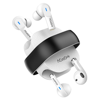 ACwO DwOTS Fire India's First in-Ear + Half-in-Ear Buds in one case, 3+3 EQ Modes, Wireless Charging Enabled, AI-ENC with Quad Mic - Moon White