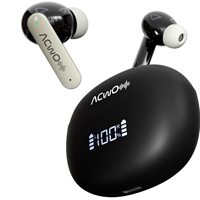 ACwO DWOTS 323 in-Ear Earbuds with 48 Hrs Playback, Ear Sense Technology, Bass Boom X Real Driver Sound with Dual EQ Modes, Quad Mics ENC Technology, Low Latency, Hyper Boost Charge, Charcoal Grey
