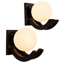 Homesake Wall Light, Wall Lamp, Wall Decor, Wall Hanging Wood Light/lamp, Decorative Home, Living Room, Indoor/Outdoor Lighting (Wall Wood, Set of 2)