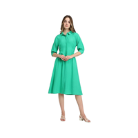 FOREVER 21 Womens Solid A-line Knee Length Dresses