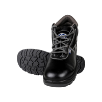Allen Cooper 1008 Hi-Ankle Safety Shoe, Size-9 UK, Black (Free Socks)