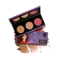 SUGAR Cosmetics Contour De Force Face Palette for Makeup | Includes Matte Bronzer, Highlighter & Blush | Makeup Palette with Built-in Mirror - 02 Vivid Victory