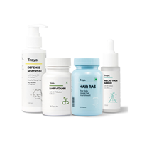 Traya Hair Growth Kit|Contains Hair Ras + Hair Vitamins + Recap Serum + Defence Shampoo With Biotin, Vitamin B3, Bhringraj, Ashwagandha, Redensyl, & Procapil|Strong And Healthy Hair, 480 Grams